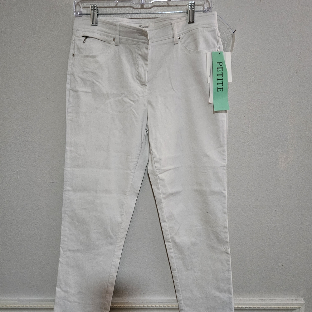89th & Madison White Petite Skinny Jeans